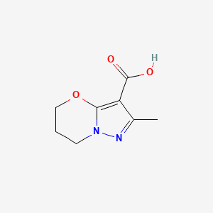 2-methyl-5H,6H,7H-pyrazolo[3,2-b][1,3]oxazine-3-carboxylic acid