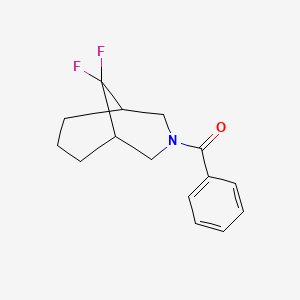 molecular formula C15H17F2NO B13452173 3-Benzoyl-9,9-difluoro-3-azabicyclo[3.3.1]nonane 