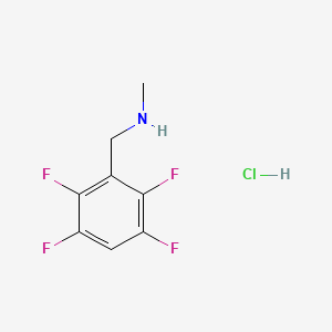 molecular formula C8H8ClF4N B13452187 Methyl[(2,3,5,6-tetrafluorophenyl)methyl]amine hydrochloride 