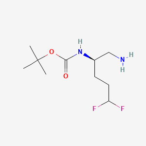 tert-butyl N-[(2R)-1-amino-5,5-difluoropentan-2-yl]carbamate