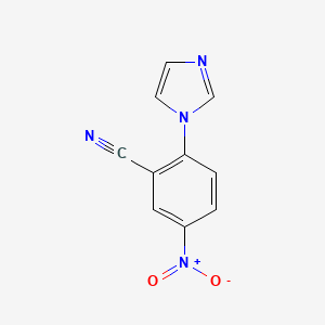 molecular formula C10H6N4O2 B1345223 2-(1H-咪唑-1-基)-5-硝基苯甲腈 CAS No. 17417-11-7