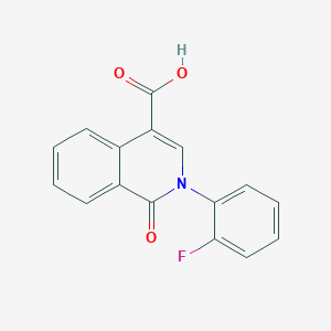 molecular formula C16H10FNO3 B1345227 2-(2-氟苯基)-1-氧代-1,2-二氢异喹啉-4-羧酸 CAS No. 439140-89-3