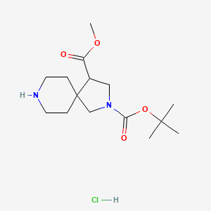 molecular formula C15H27ClN2O4 B13452317 2-Tert-butyl 4-methyl 2,8-diazaspiro[4.5]decane-2,4-dicarboxylate hydrochloride 