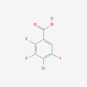 molecular formula C7H2BrF2IO2 B13452326 4-Bromo-2,3-difluoro-5-iodobenzoic acid 