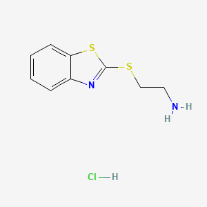 molecular formula C9H11ClN2S2 B1345233 2-(苯并[d]噻唑-2-基硫)乙胺盐酸盐 CAS No. 22258-75-9