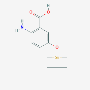 molecular formula C13H21NO3Si B13452330 2-Amino-5-(tert-butyl-dimethyl-silanyloxy)-benzoic acid 