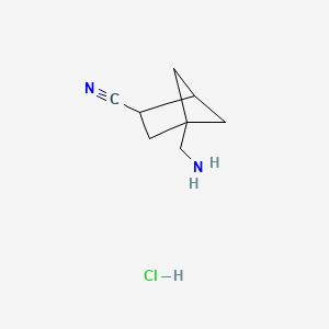 4-(Aminomethyl)bicyclo[2.1.1]hexane-2-carbonitrile hydrochloride