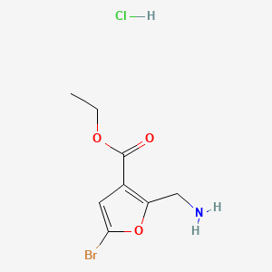 Ethyl2-(aminomethyl)-5-bromofuran-3-carboxylatehydrochloride