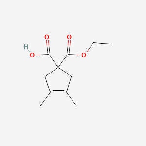 1-(Ethoxycarbonyl)-3,4-dimethylcyclopent-3-ene-1-carboxylicacid