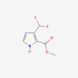 molecular formula C7H7F2NO2 B13452389 methyl 3-(difluoromethyl)-1H-pyrrole-2-carboxylate 