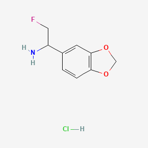 1-(1,3-Dioxaindan-5-yl)-2-fluoroethan-1-amine hydrochloride