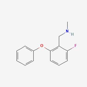 molecular formula C14H14FNO B1345240 1-(2-氟-6-苯氧基苯基)-N-甲基甲胺 CAS No. 902836-71-9