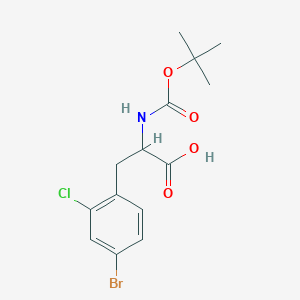 3-(4-Bromo-2-chlorophenyl)-2-{[(tert-butoxy)carbonyl]amino}propanoicacid