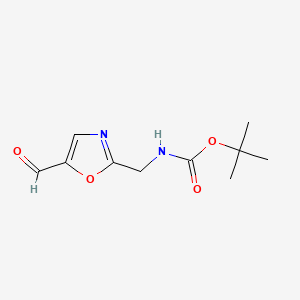 tert-butyl N-[(5-formyl-1,3-oxazol-2-yl)methyl]carbamate