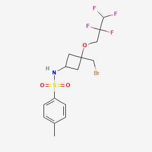 N-[3-(bromomethyl)-3-(2,2,3,3-tetrafluoropropoxy)cyclobutyl]-4-methylbenzene-1-sulfonamide