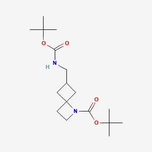 Tert-butyl 6-({[(tert-butoxy)carbonyl]amino}methyl)-1-azaspiro[3.3]heptane-1-carboxylate