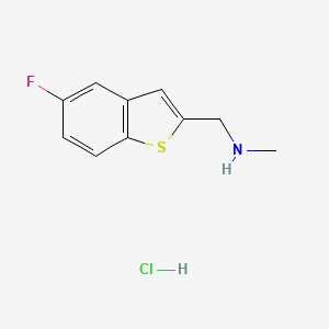 molecular formula C10H11ClFNS B13452546 [(5-Fluoro-1-benzothiophen-2-yl)methyl](methyl)amine hydrochloride 