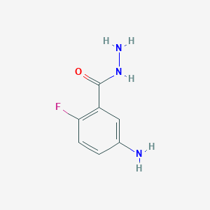 molecular formula C7H8FN3O B13452556 5-Amino-2-fluorobenzohydrazide CAS No. 1314936-68-9