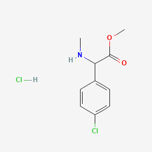 molecular formula C10H13Cl2NO2 B13452573 Methyl 2-(4-chlorophenyl)-2-(methylamino)acetate hydrochloride 