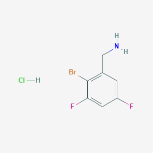 molecular formula C7H7BrClF2N B13452601 (2-Bromo-3,5-difluorophenyl)methanamine hydrochloride CAS No. 1256081-80-7