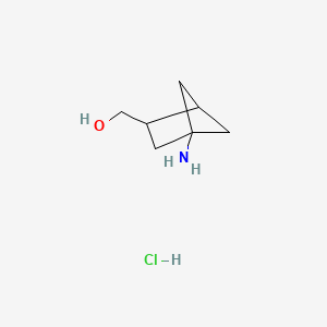 molecular formula C7H14ClNO B13452615 {4-Aminobicyclo[2.1.1]hexan-2-yl}methanol hydrochloride 