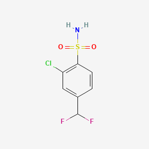 2-Chloro-4-(difluoromethyl)benzene-1-sulfonamide