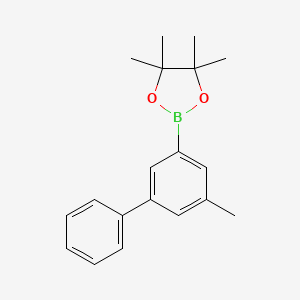 molecular formula C19H23BO2 B13452698 4,4,5,5-Tetramethyl-2-(3-methyl-5-phenylphenyl)-1,3,2-dioxaborolane 