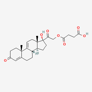 molecular formula C25H32O7 B13452736 17-Hydroxy-3,20-dioxopregna-4,9(11)-dien-21-yl succinate 