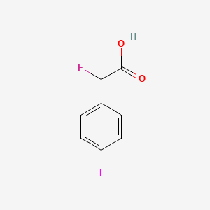 molecular formula C8H6FIO2 B13452758 2-Fluoro-2-(4-iodophenyl)aceticacid 