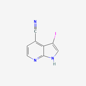 B1345282 3-Iodo-1H-pyrrolo[2,3-b]pyridine-4-carbonitrile CAS No. 956485-59-9