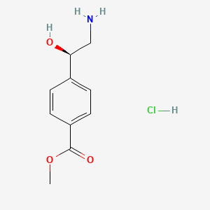 molecular formula C10H14ClNO3 B13452826 methyl 4-[(1R)-2-amino-1-hydroxyethyl]benzoate hydrochloride 