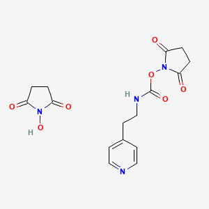 molecular formula C16H18N4O7 B13452835 1-hydroxypyrrolidine-2,5-dione, 2,5-dioxopyrrolidin-1-yl N-[2-(pyridin-4-yl)ethyl]carbamate CAS No. 2919947-08-1