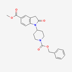 Methyl 1-(1-((benzyloxy)carbonyl)piperidin-4-YL)-2-oxoindoline-5-carboxylate