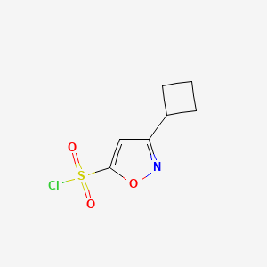 molecular formula C7H8ClNO3S B13452883 3-Cyclobutyl-1,2-oxazole-5-sulfonyl chloride 