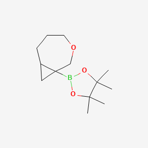 B13452894 2-(3-Oxabicyclo[5.1.0]octan-1-yl)-4,4,5,5-tetramethyl-1,3,2-dioxaborolane CAS No. 2489456-39-3