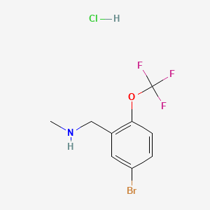 {[5-Bromo-2-(trifluoromethoxy)phenyl]methyl}(methyl)amine hydrochloride