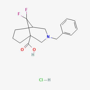 3-Benzyl-9,9-difluoro-3-azabicyclo[3.3.1]nonane-1-carboxylic acid hydrochloride