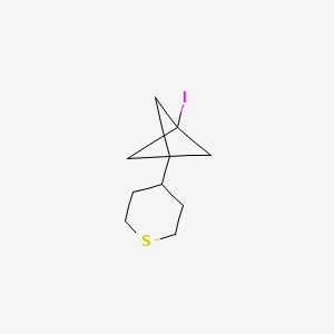 molecular formula C10H15IS B13452970 4-{3-Iodobicyclo[1.1.1]pentan-1-yl}thiane 