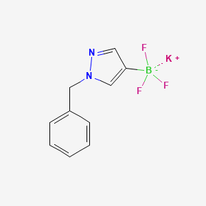 molecular formula C10H9BF3KN2 B13452999 Potassium (1-benzyl-1H-pyrazol-4-yl)trifluoroborate 