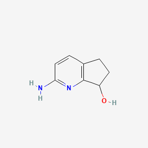 2-amino-5H,6H,7H-cyclopenta[b]pyridin-7-ol