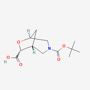 molecular formula C12H19NO5 B13453074 rac-(1R,5S,7R)-3-[(tert-butoxy)carbonyl]-6-oxa-3-azabicyclo[3.2.1]octane-7-carboxylic acid 