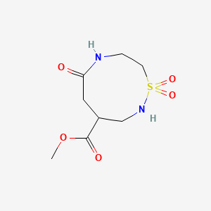 molecular formula C8H14N2O5S B13453085 Methyl 1,1,6-trioxo-1lambda6,2,7-thiadiazonane-4-carboxylate 