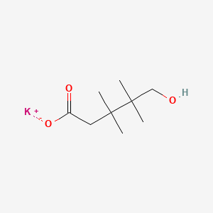 molecular formula C9H17KO3 B13453099 Potassium 5-hydroxy-3,3,4,4-tetramethylpentanoate 