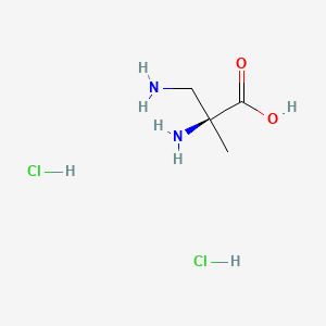 molecular formula C4H12Cl2N2O2 B13453114 (2S)-2,3-diamino-2-methylpropanoic acid dihydrochloride 