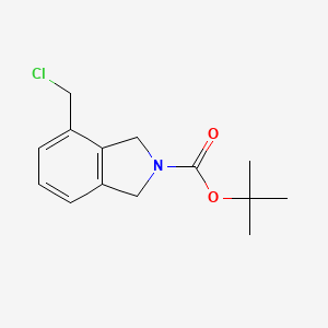 molecular formula C14H18ClNO2 B13453178 tert-butyl 4-(chloromethyl)-2,3-dihydro-1H-isoindole-2-carboxylate 