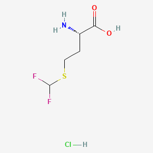 molecular formula C5H10ClF2NO2S B13453201 (2S)-2-amino-4-[(difluoromethyl)sulfanyl]butanoic acid hydrochloride 