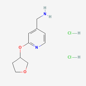 1-[2-(Oxolan-3-yloxy)pyridin-4-yl]methanamine dihydrochloride