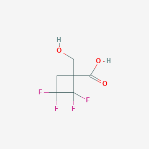 2,2,3,3-Tetrafluoro-1-(hydroxymethyl)cyclobutane-1-carboxylic acid