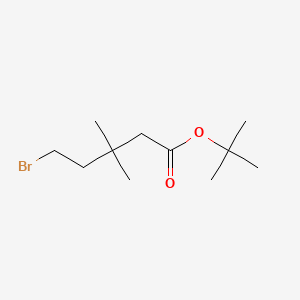 molecular formula C11H21BrO2 B13453222 Tert-butyl 5-bromo-3,3-dimethylpentanoate 