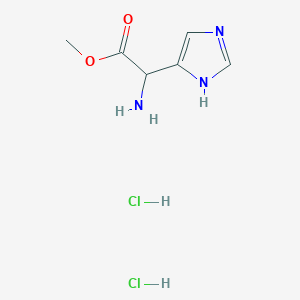 molecular formula C6H11Cl2N3O2 B13453223 Methyl 2-amino-2-(1H-imidazol-5-yl)acetate dihydrochloride CAS No. 90031-03-1